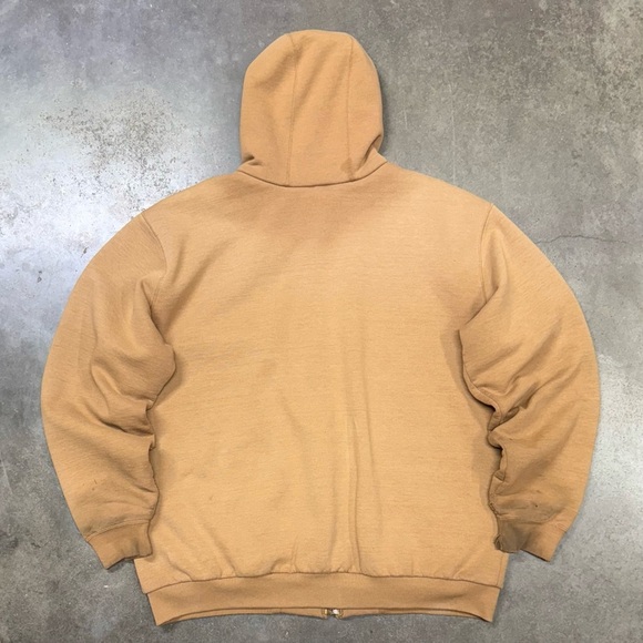 Vintage Carhartt Full Zip Hoodie Fleece Lined Workwear Jacket USA - Picture 4 of 8
